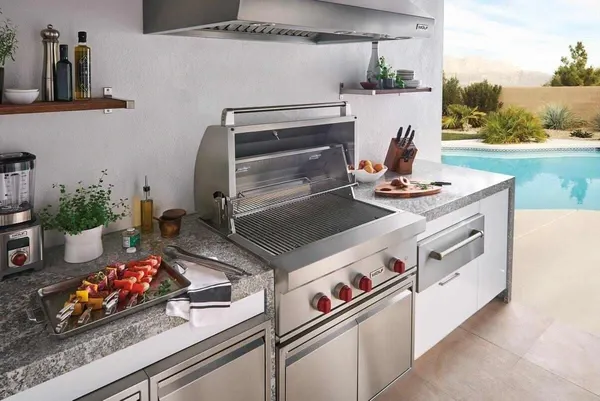 Built-in grill installation